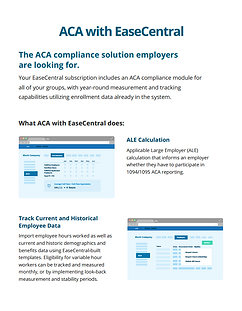 ACA with EaseCentral
